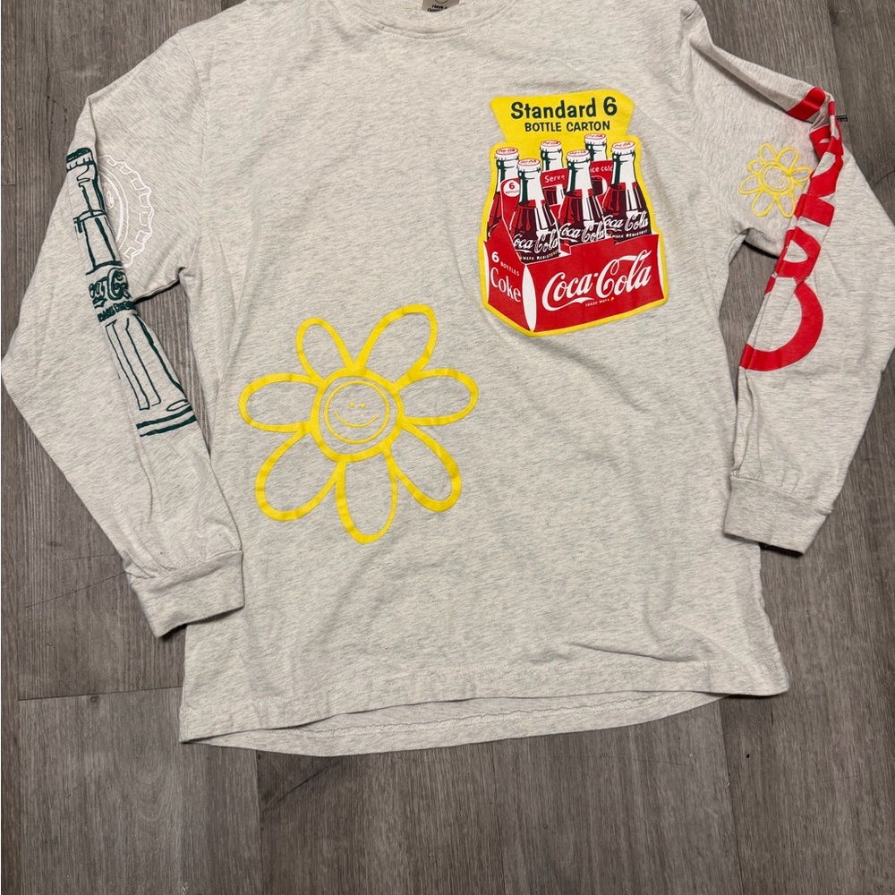 PacSun Kids Long Sleeve Shirt - Gray with Red, Yellow, and Green Accents